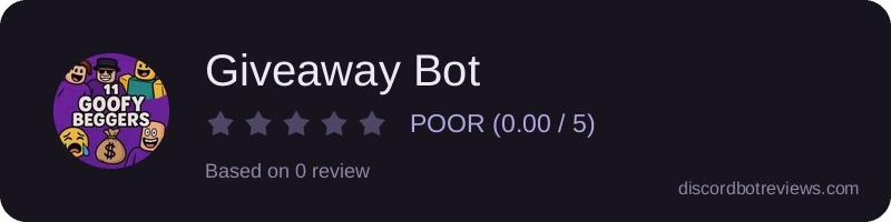 Rating widget preview for Giveaway Bot