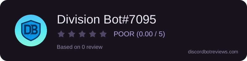 Rating widget preview for Division Bot#7095