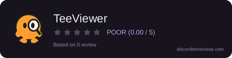 Rating widget preview for TeeViewer