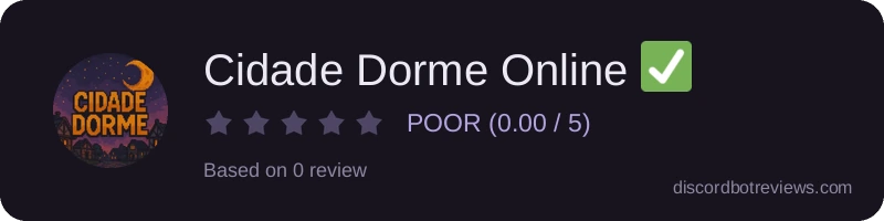 Rating widget preview for Cidade Dorme Online ✅
