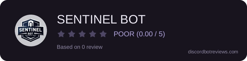 Rating widget preview for SENTINEL BOT