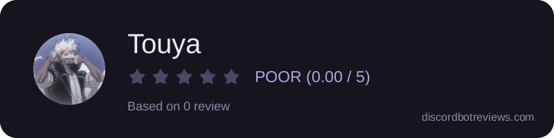 Rating widget preview for Touya 