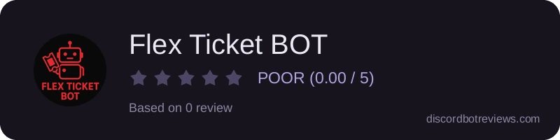 Rating widget preview for Flex Ticket BOT