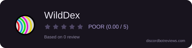 Rating widget preview for WildDex