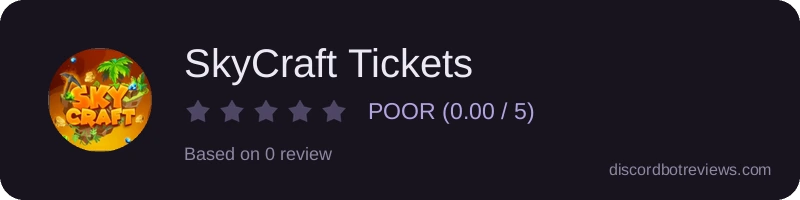 Rating widget preview for SkyCraft Tickets