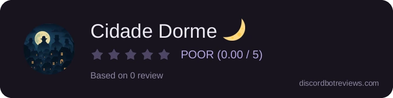 Rating widget preview for Cidade Dorme 🌙