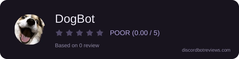 Rating banner for DogBot