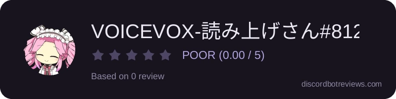 Rating widget preview for VOICEVOX-読み上げさん#8128