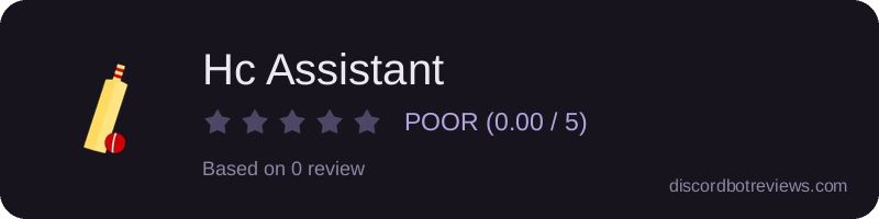 Rating widget preview for Hc Assistant