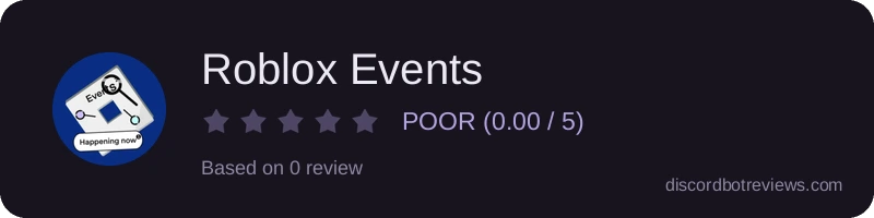 Rating widget preview for Roblox Events