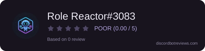 Rating widget preview for Role Reactor#3083