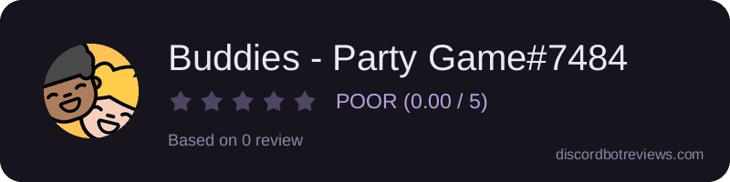 Rating widget preview for Buddies - Party Game#7484