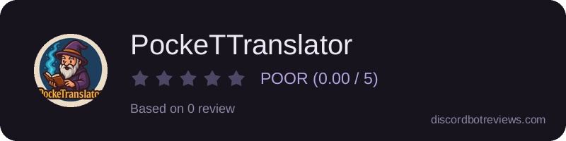 Rating widget preview for PockeTTranslator