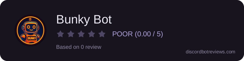 Rating banner for Bunky Bot