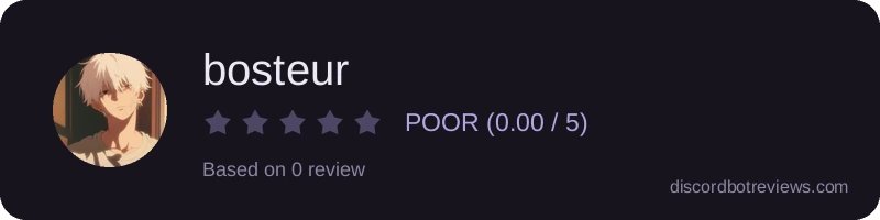 Rating widget preview for bosteur