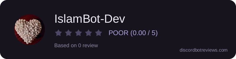 Rating widget preview for IslamBot-Dev