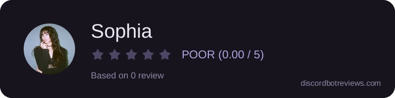 Rating widget preview for Sophia