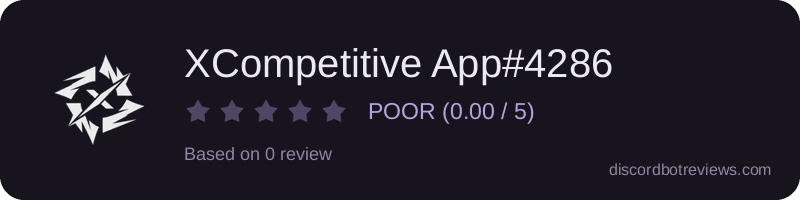 Rating widget preview for XCompetitive App#4286