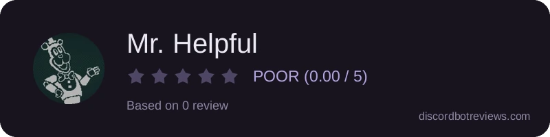 Rating widget preview for Mr. Helpful