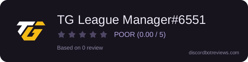 Rating widget preview for TG League Manager#6551