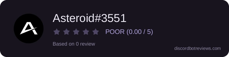 Rating widget preview for Asteroid#3551