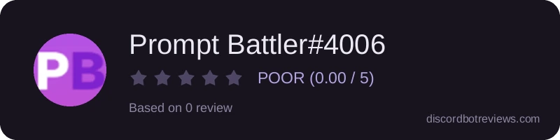Rating widget preview for Prompt Battler#4006