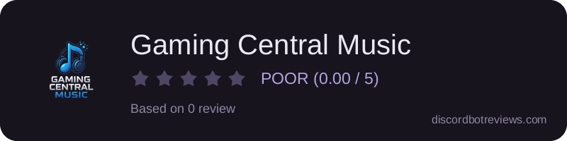 Rating widget preview for Gaming Central Music