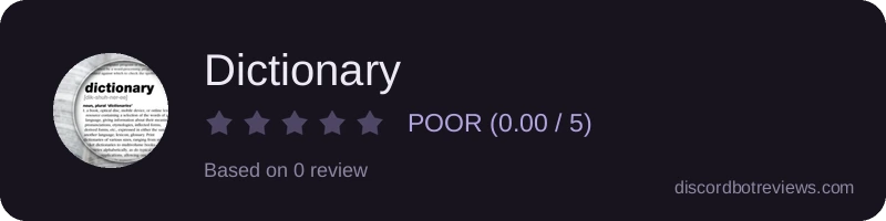 Rating widget preview for Dictionary