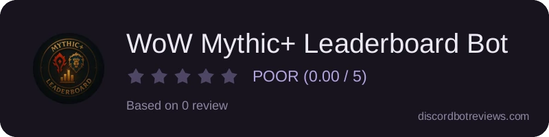 Rating banner for WoW Mythic+ Leaderboard Bot