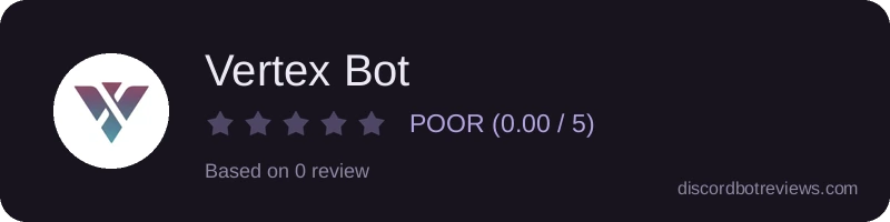 Rating widget preview for Vertex Bot