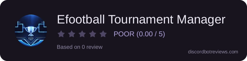 Rating widget preview for Efootball Tournament Manager