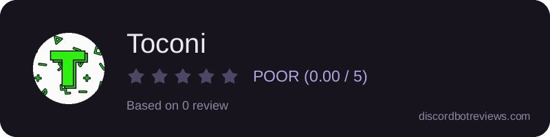 Rating widget preview for Toconi
