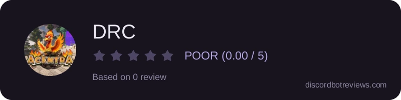 Rating widget preview for DRC