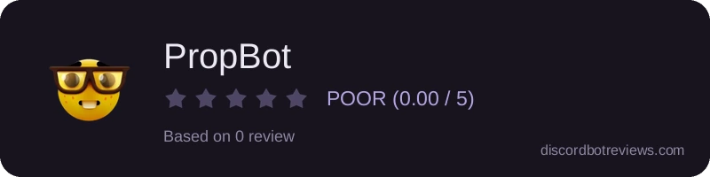 Rating widget preview for PropBot