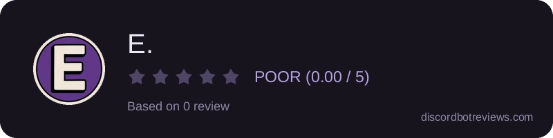 Rating widget preview for E.