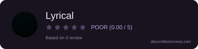 Rating widget preview for Lyrical