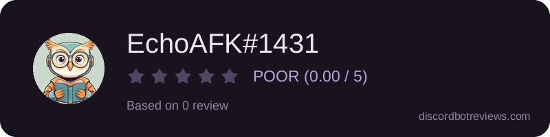 Rating widget preview for EchoAFK#1431