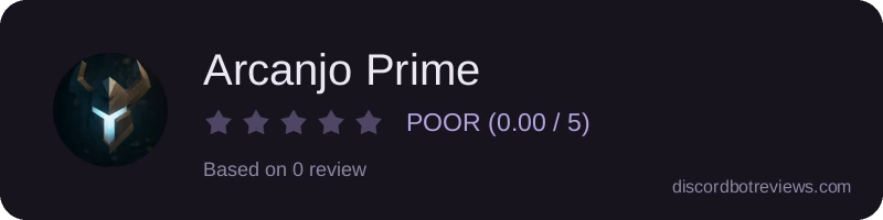 Rating widget preview for Arcanjo Prime