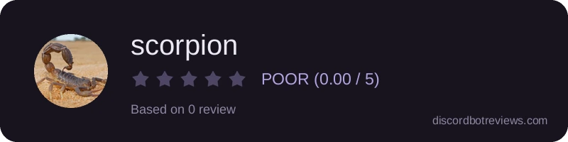 Rating widget preview for scorpion