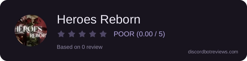 Rating widget preview for Heroes Reborn
