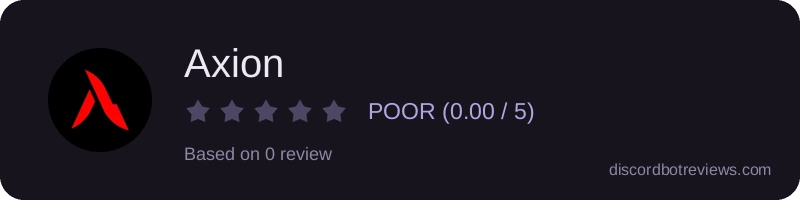 Rating widget preview for Axion