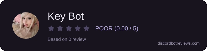 Rating widget preview for Key Bot