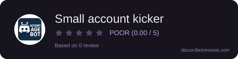 Rating widget preview for Small account kicker