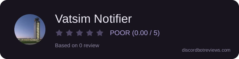 Rating widget preview for Vatsim Notifier