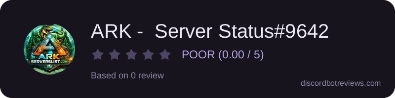Rating banner for ARK -  Server Status#9642