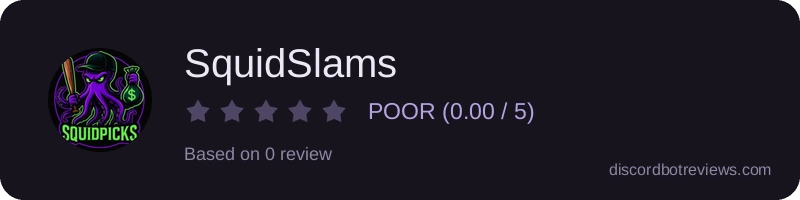 Rating widget preview for SquidSlams