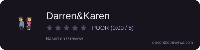 Rating widget preview for Darren&Karen