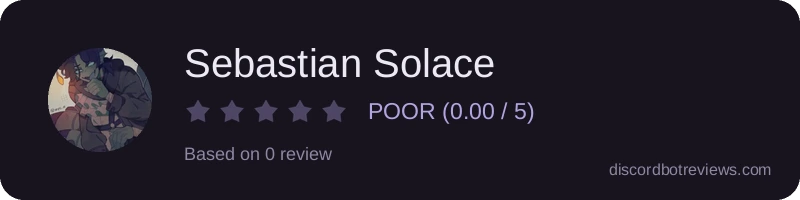 Rating banner for Sebastian Solace
