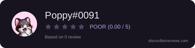 Rating widget preview for Poppy#0091