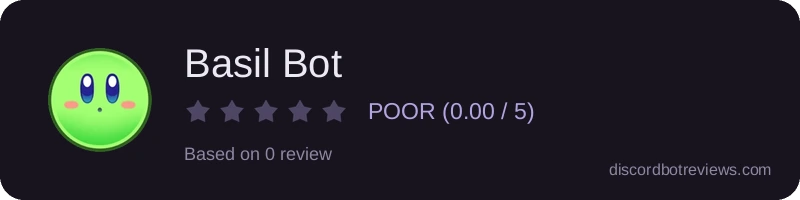 Rating widget preview for Basil Bot